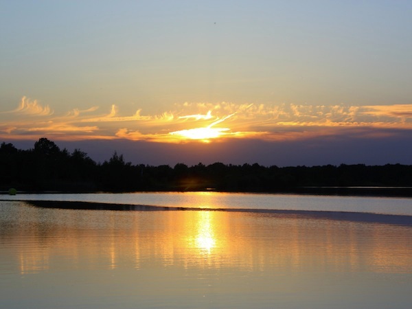 Zonsondergang bij het Blauwe Meer